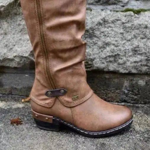 Eleganckie Ortopedyczne Kozaki z Unikalnym Wzorem