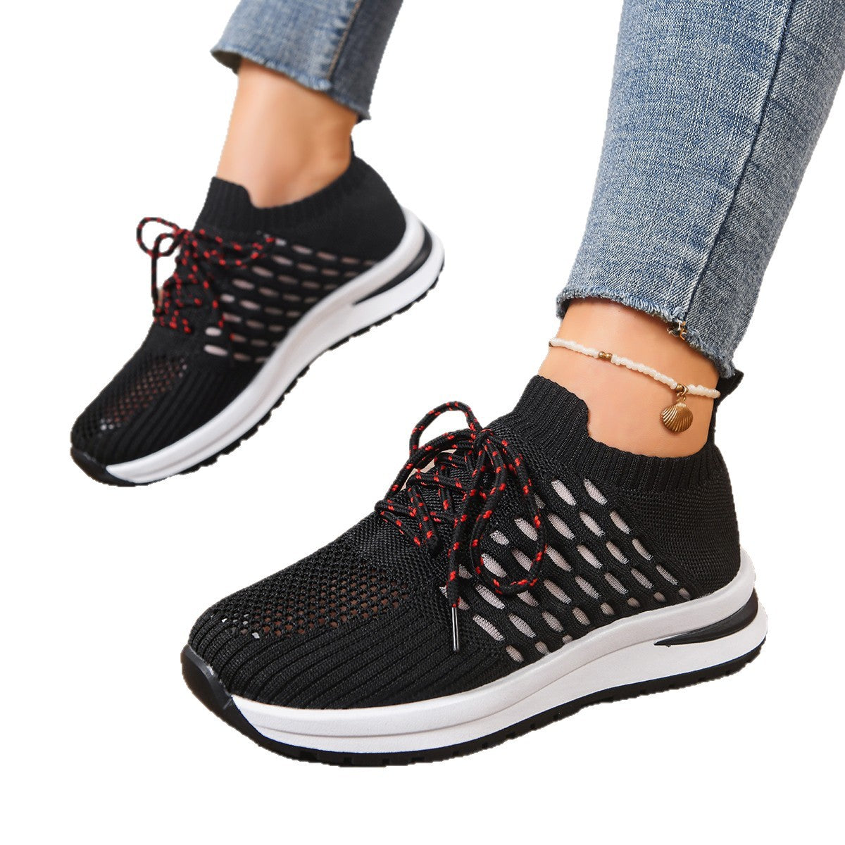 Eleganckie Ortopedyczne Sneakersy z Unikalnym Wzorem