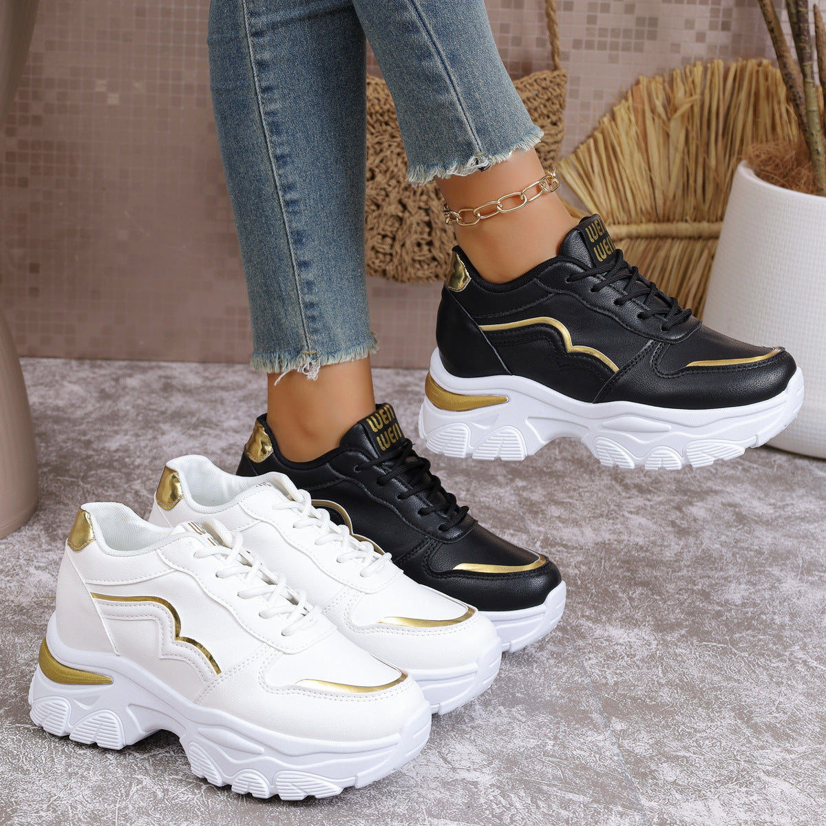 Pełne Wdzięku Ortopedyczne Sneakersy w Nowoczesnym Stylu