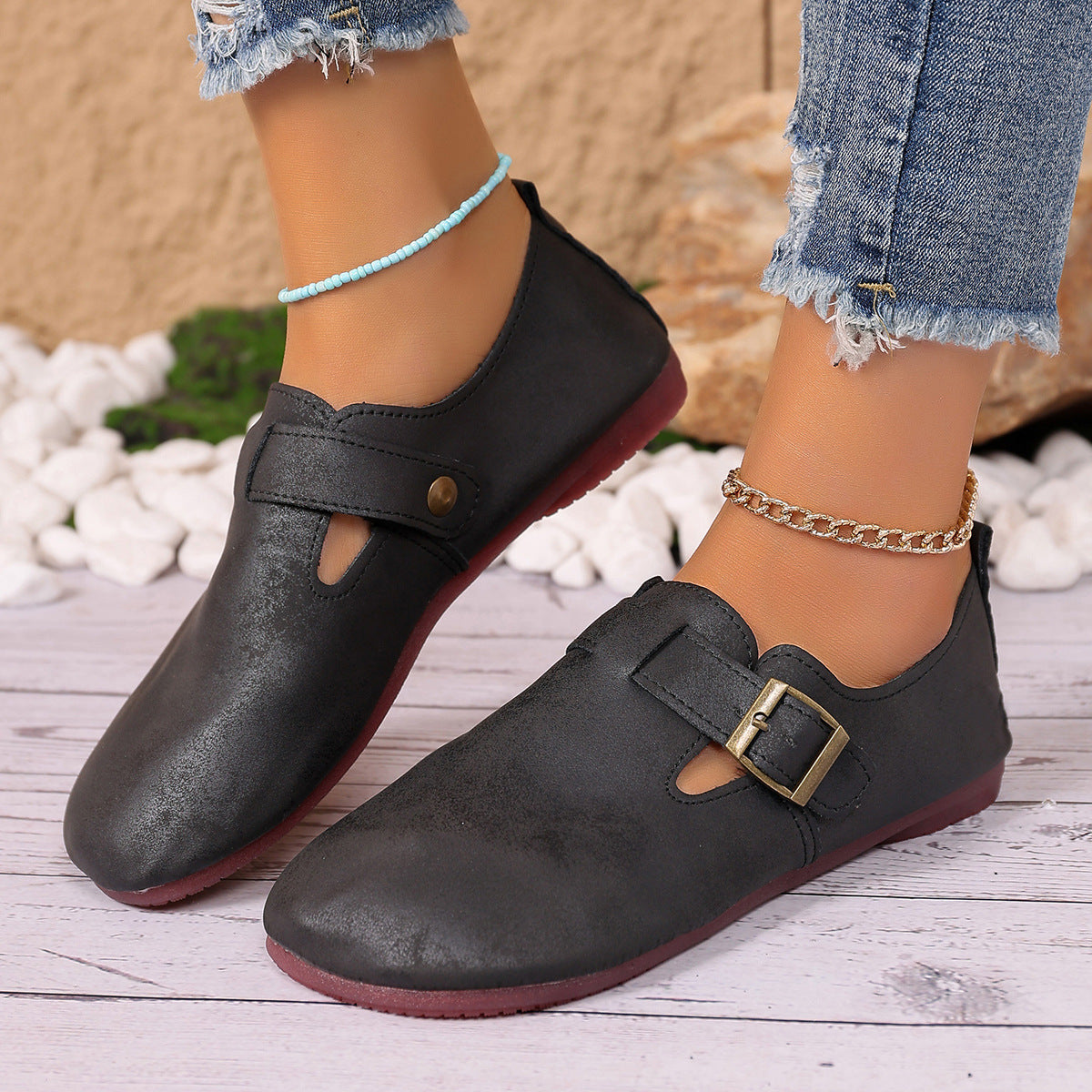 Eleganckie Ortopedyczne Buty z Unikalnym Wzorem