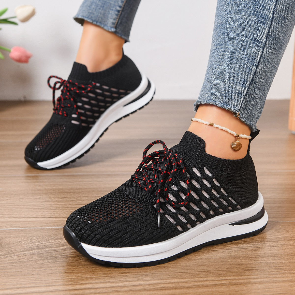 Eleganckie Ortopedyczne Sneakersy z Unikalnym Wzorem