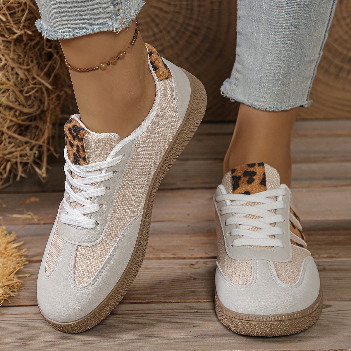 Eleganckie Ortopedyczne Sneakersy z Unikalnym Wzorem