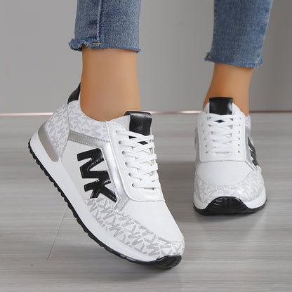 Eleganckie Ortopedyczne Sneakersy z Unikalnym Wzorem
