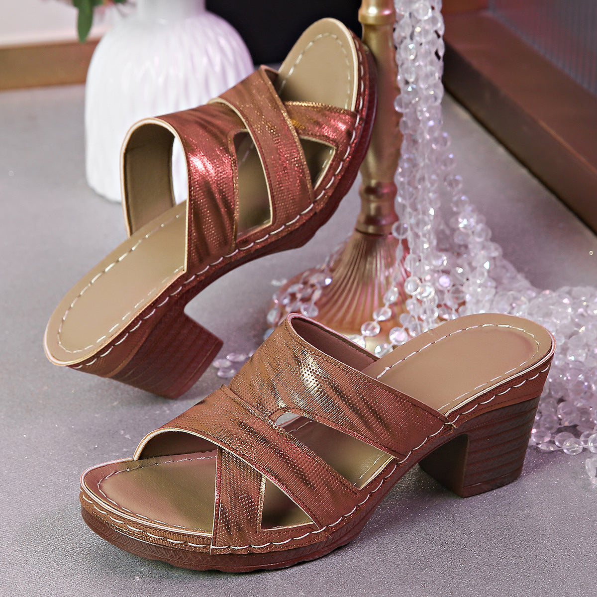 Eleganckie Ortopedyczne Buty z Unikalnym Wzorem