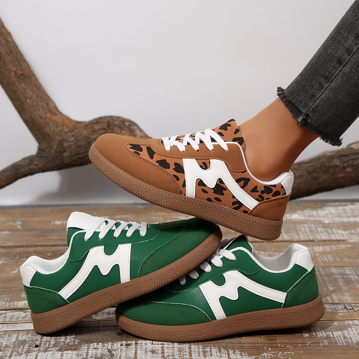 Eleganckie Ortopedyczne Sneakersy z Unikalnym Wzorem