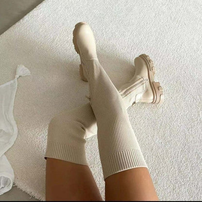 Eleganckie Ortopedyczne Kozaki z Unikalnym Wzorem
