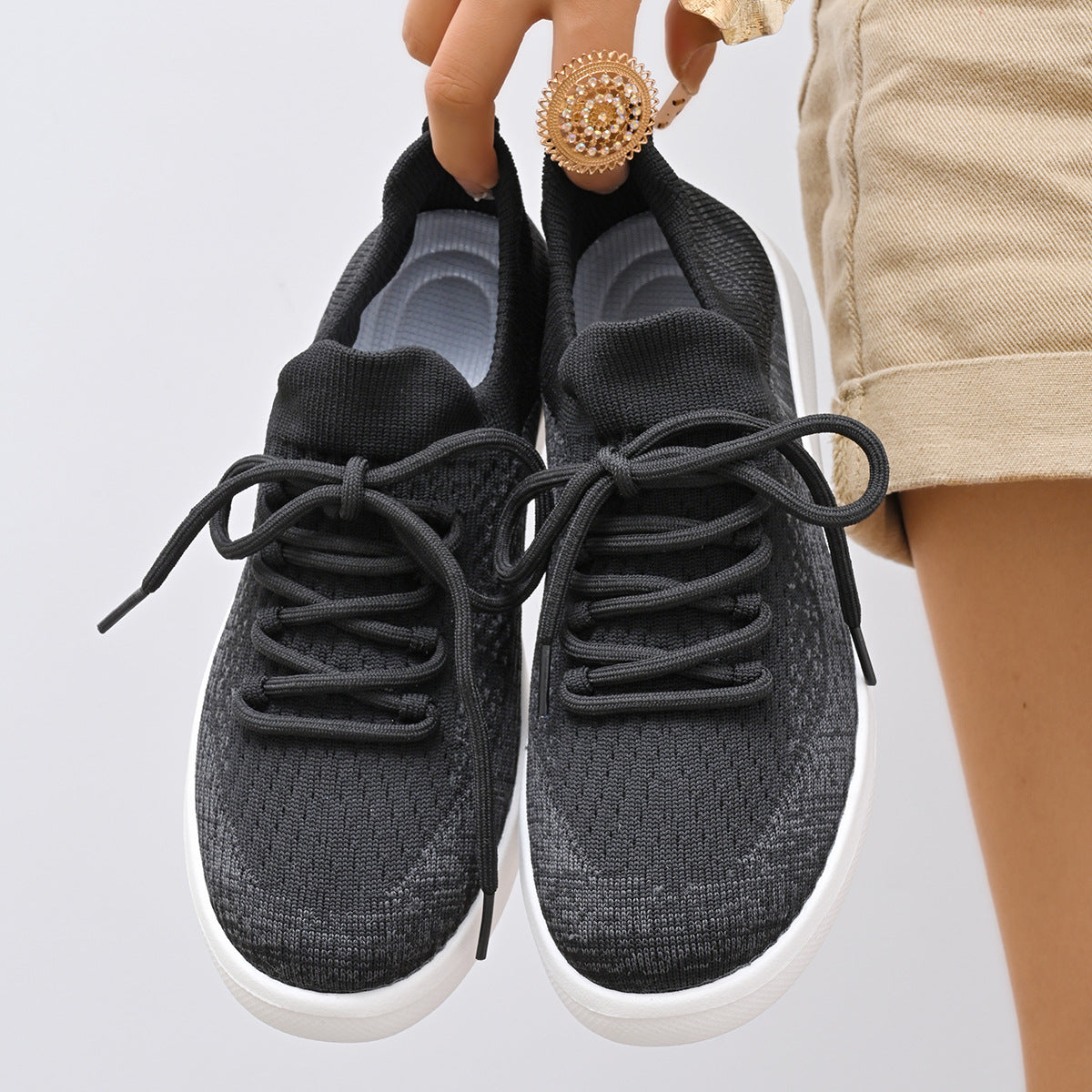 Eleganckie Ortopedyczne Sneakersy z Unikalnym Wzorem