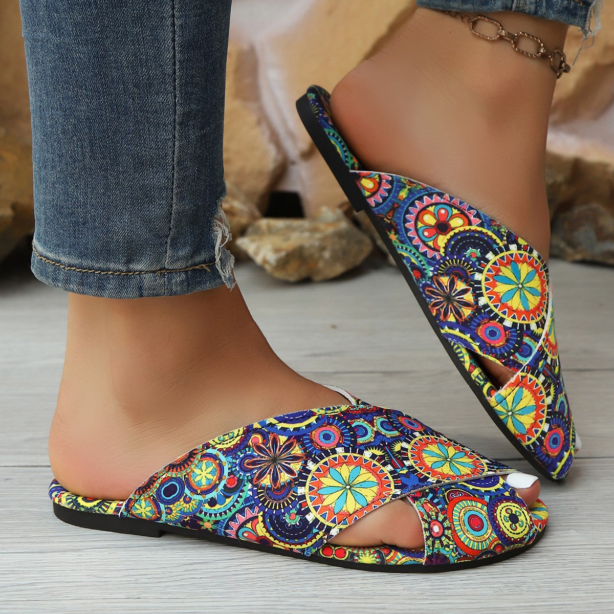 Eleganckie Ortopedyczne Buty z Unikalnym Wzorem