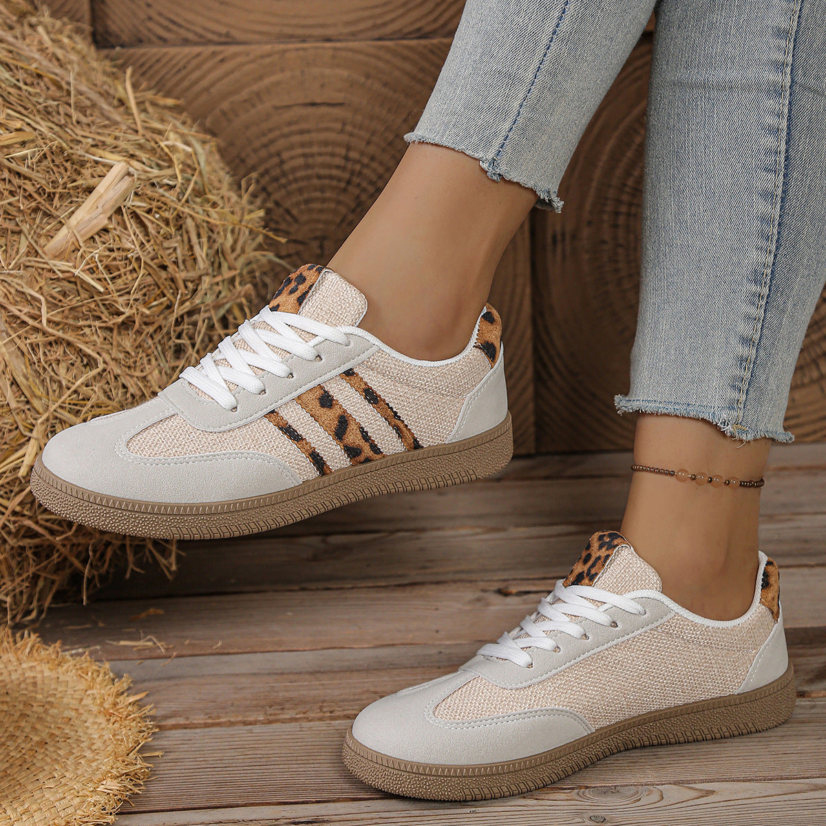 Eleganckie Ortopedyczne Sneakersy z Unikalnym Wzorem