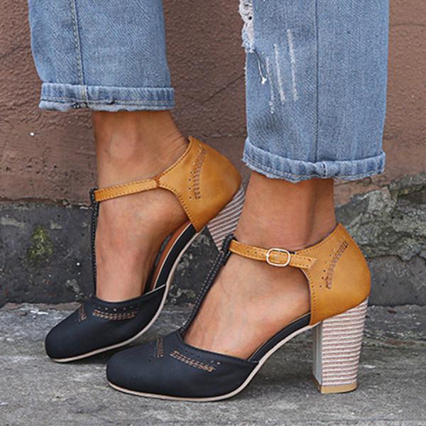 AS | T-strap Round Toe Chunk boty Sandály