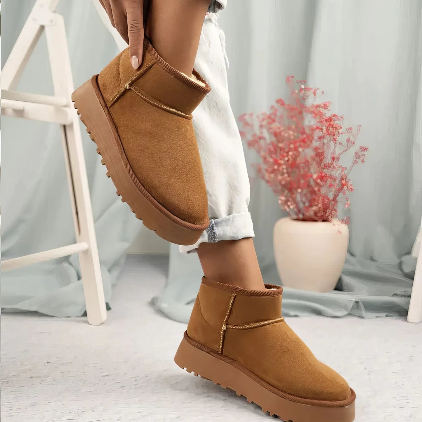 Eleganckie Ortopedyczne Kozaki z Unikalnym Wzorem