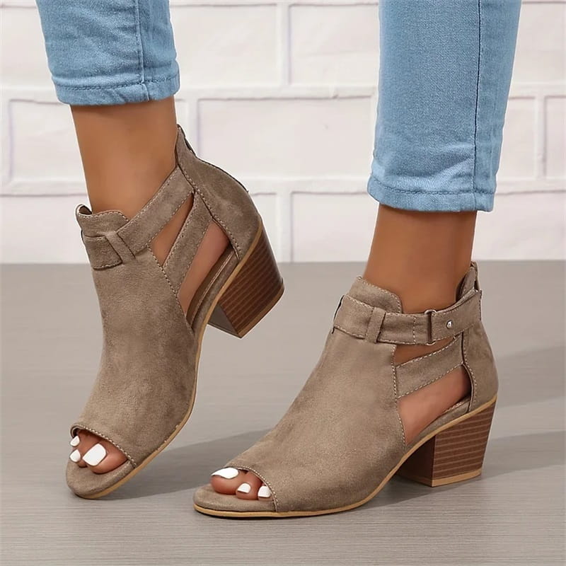 AS | Peep Toe boty na podpatku