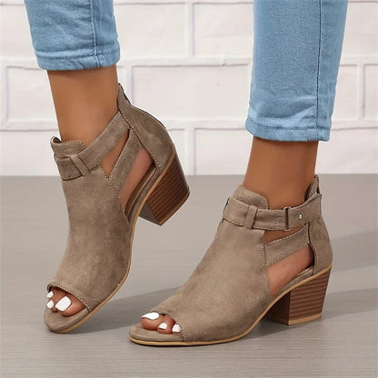 AS | Peep Toe boty na podpatku