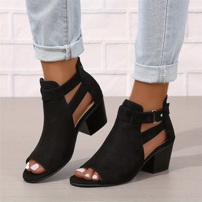 AS | Peep Toe boty na podpatku