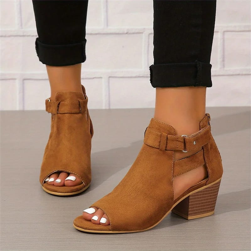 AS | Peep Toe boty na podpatku
