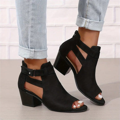 AS | Peep Toe boty na podpatku