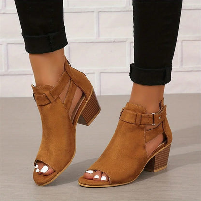AS | Peep Toe boty na podpatku