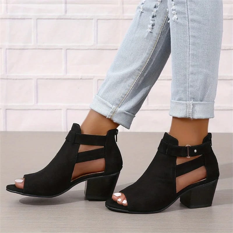 AS | Peep Toe boty na podpatku