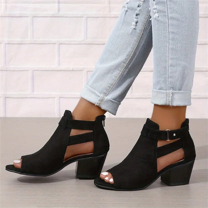 AS | Peep Toe boty na podpatku