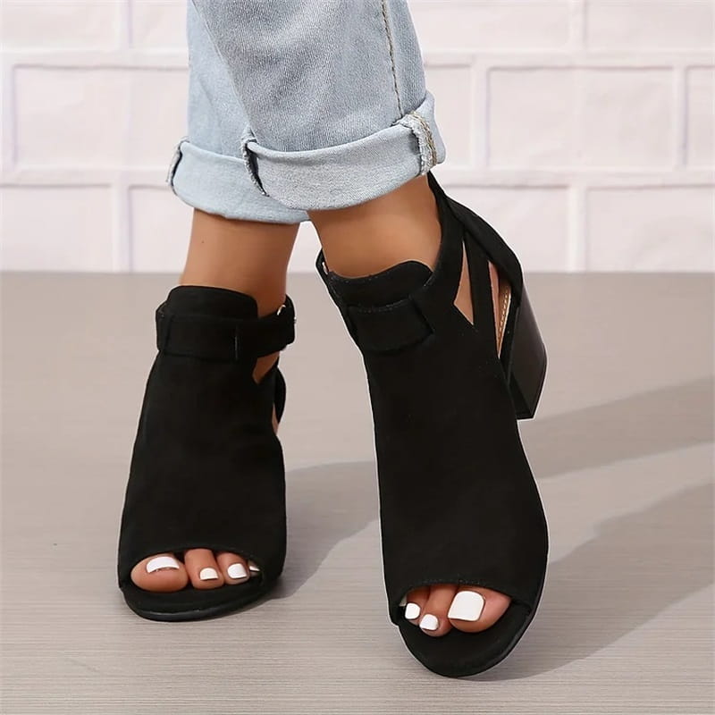 AS | Peep Toe boty na podpatku