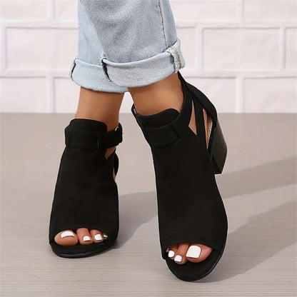 AS | Peep Toe boty na podpatku