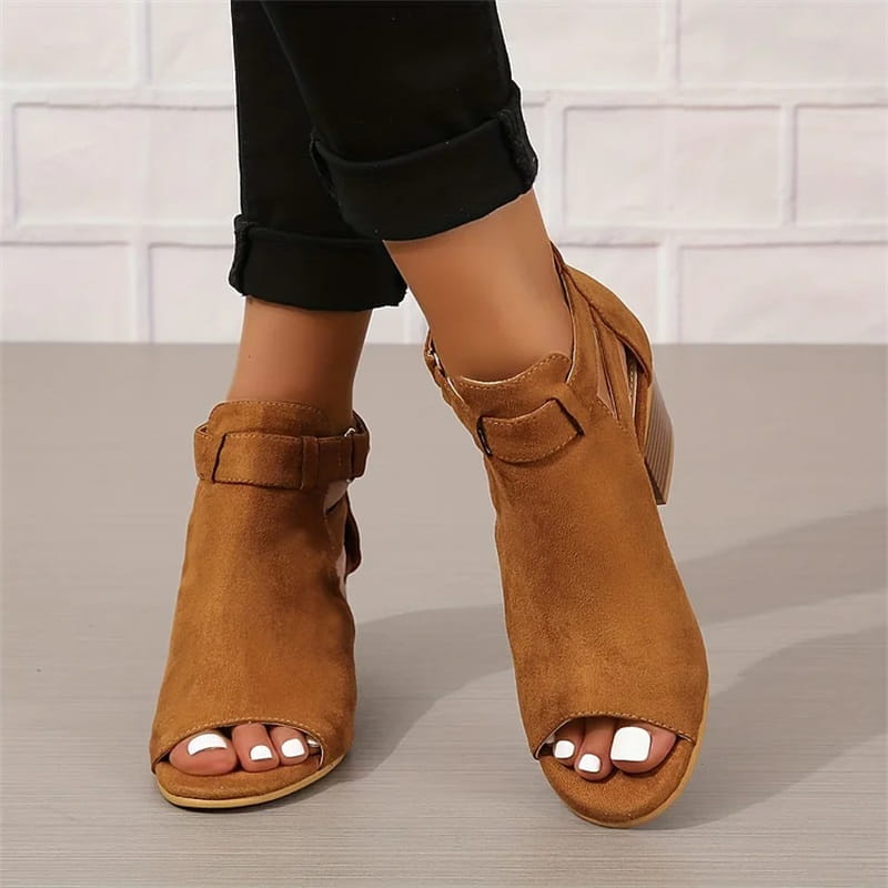 AS | Peep Toe boty na podpatku