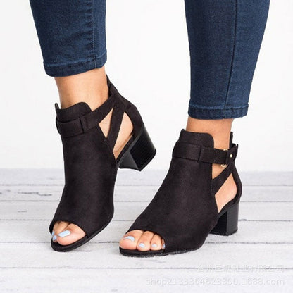 AS | Peep Toe boty na podpatku